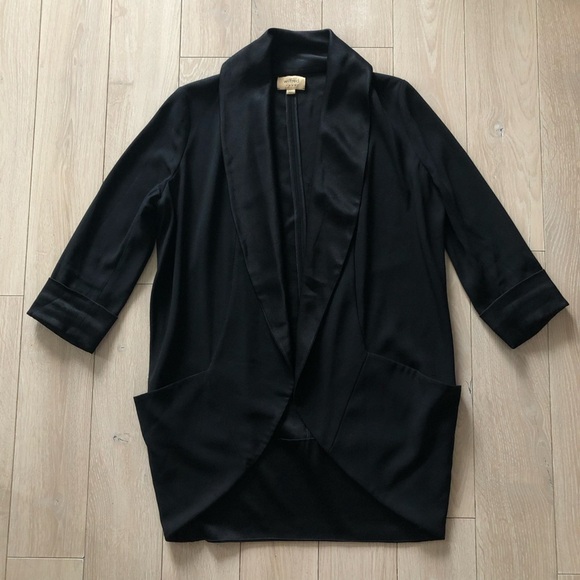 Aritzia Wilfred Chevalier Open Front Blazer in Black Size 4 - Picture 2 of 14